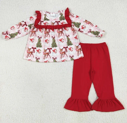 Vintage Santa & Reindeer Set