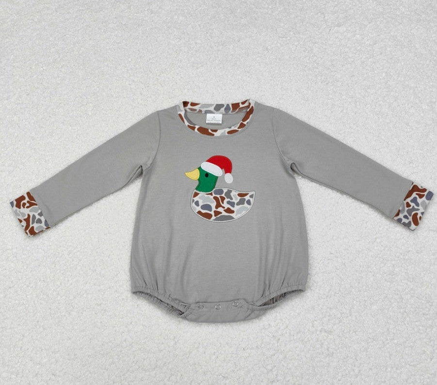 Camo Santa Duck Boys Romper Top
