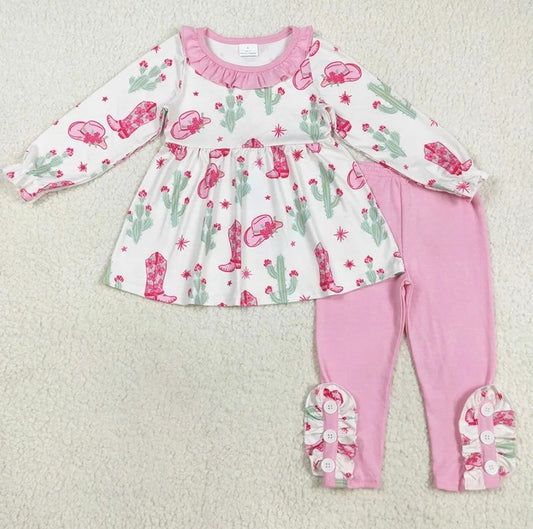 Pink Cowgirl Boots Set