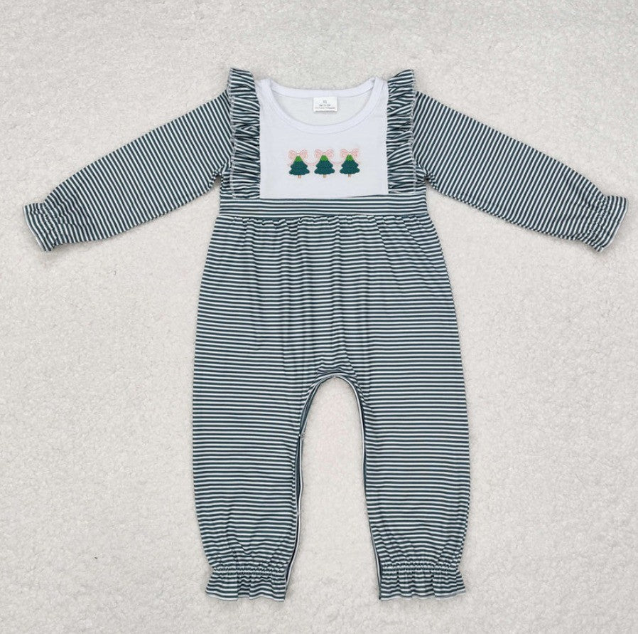 Vintage Tree Striped Romper