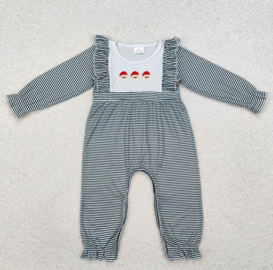 Vintage Santa Striped Romper