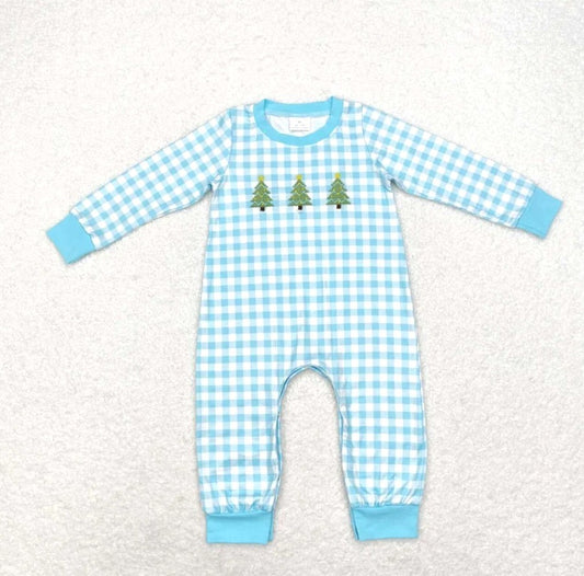 Gingham Tree Boy Romper