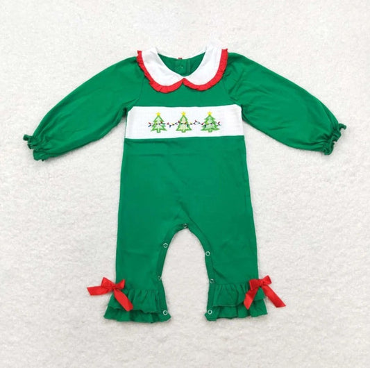 Smocked Christmas Tree & Lights Romper