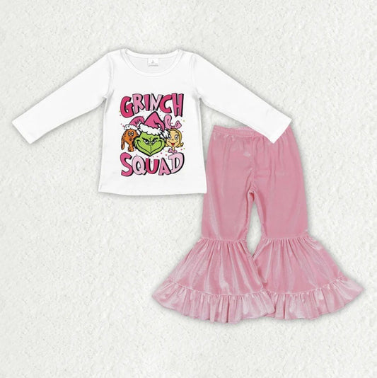 Grinch Squad Velvet Pant Set