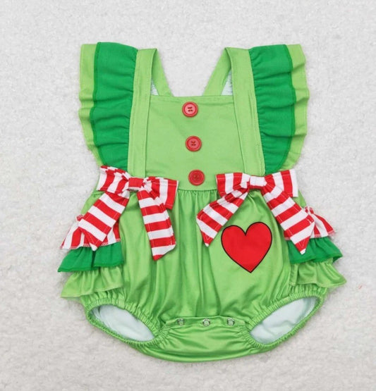 Green Grinch Bubble Romper