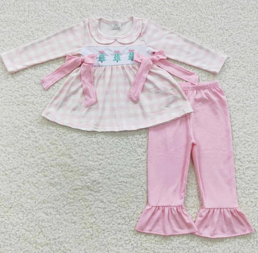 Embroidered Gingham Tree Sibling Collection