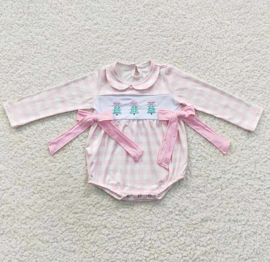Embroidered Gingham Tree Sibling Collection