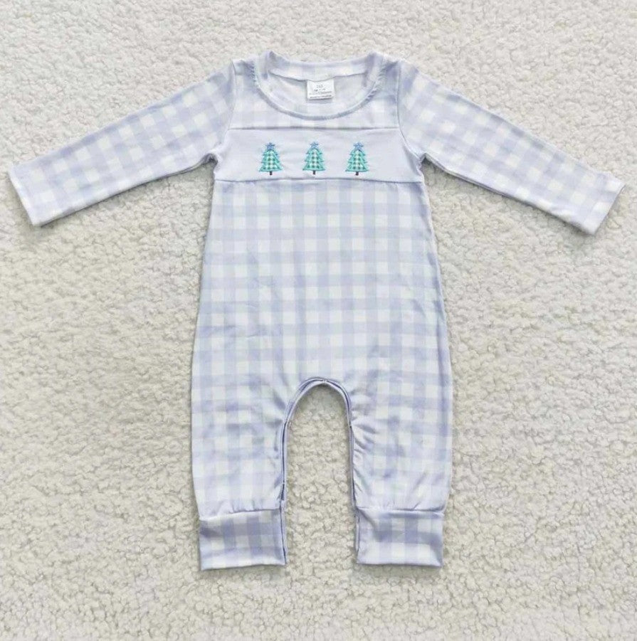 Embroidered Gingham Tree Sibling Collection