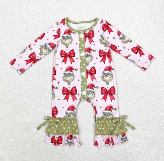 Grinch Bow Romper
