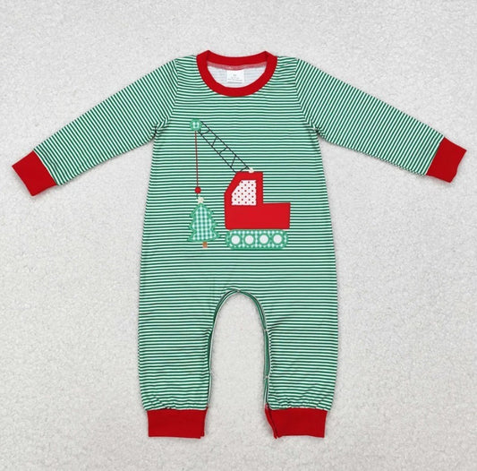 Crane Boy Christmas Tree Romper