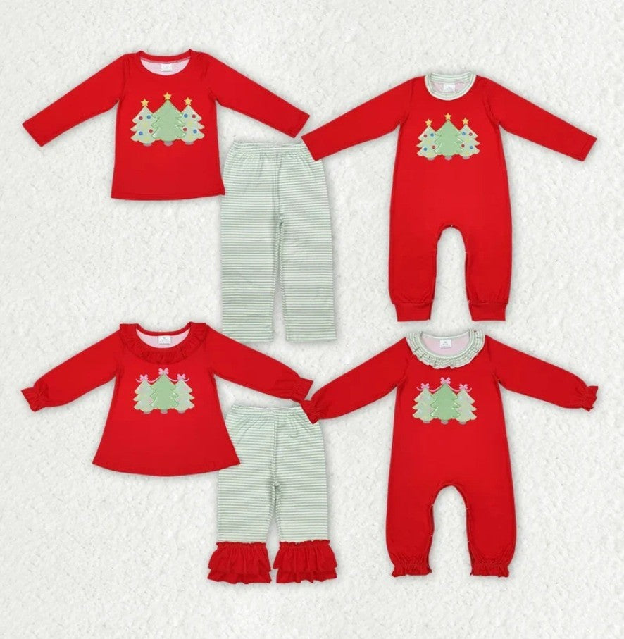 Red Christmas Tree Sibling Collection