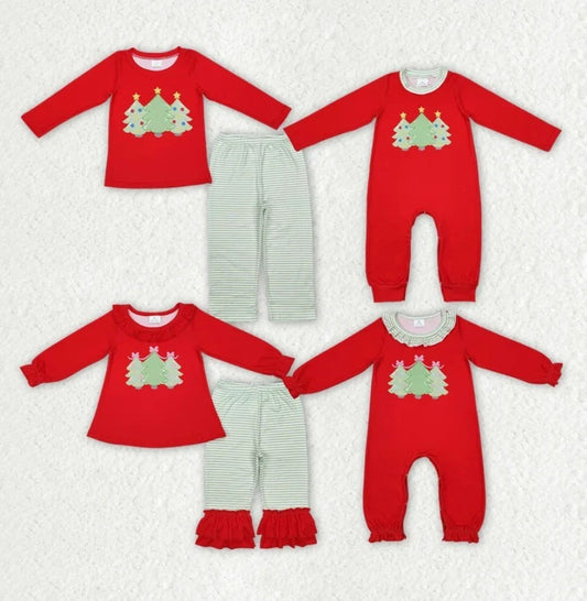 Red Christmas Tree Sibling Collection