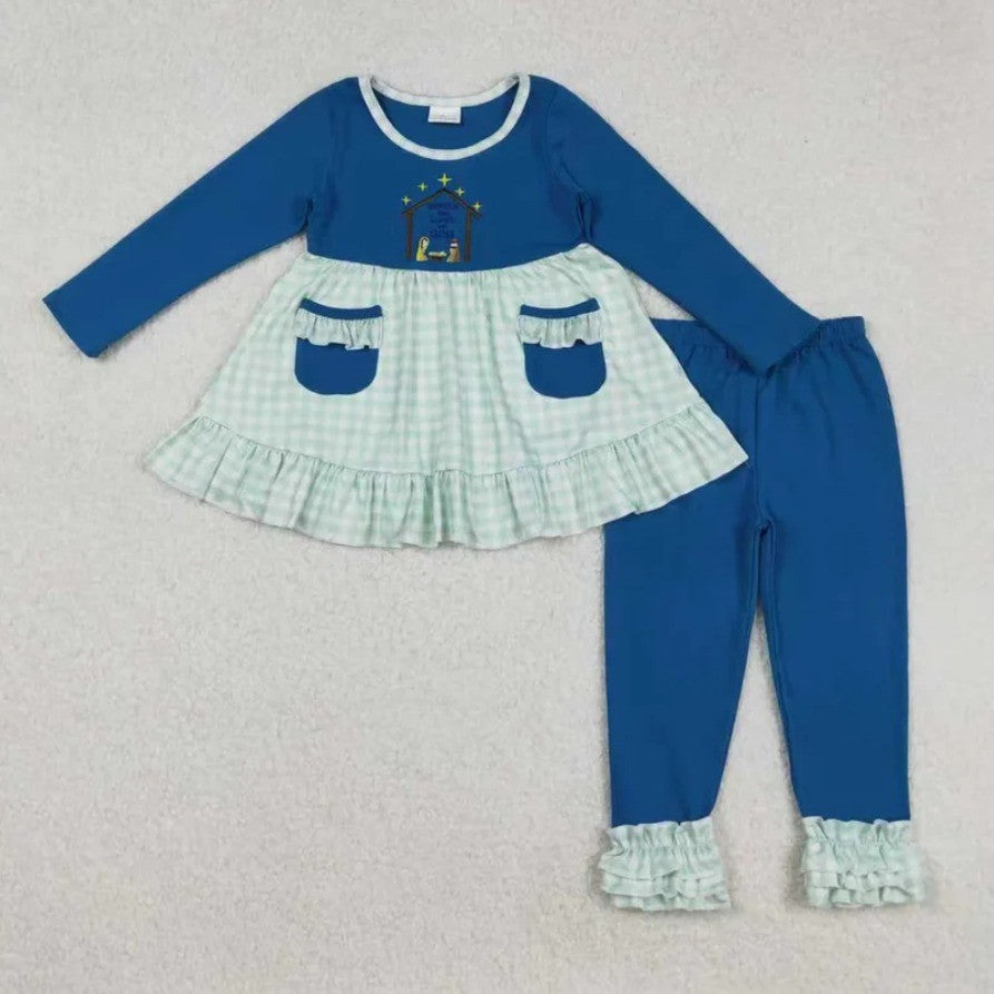 Blue Gingham Nativity Girls Collection