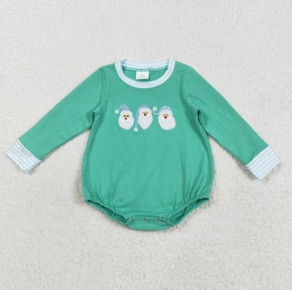Green Santa Scalloped Sibling Collection