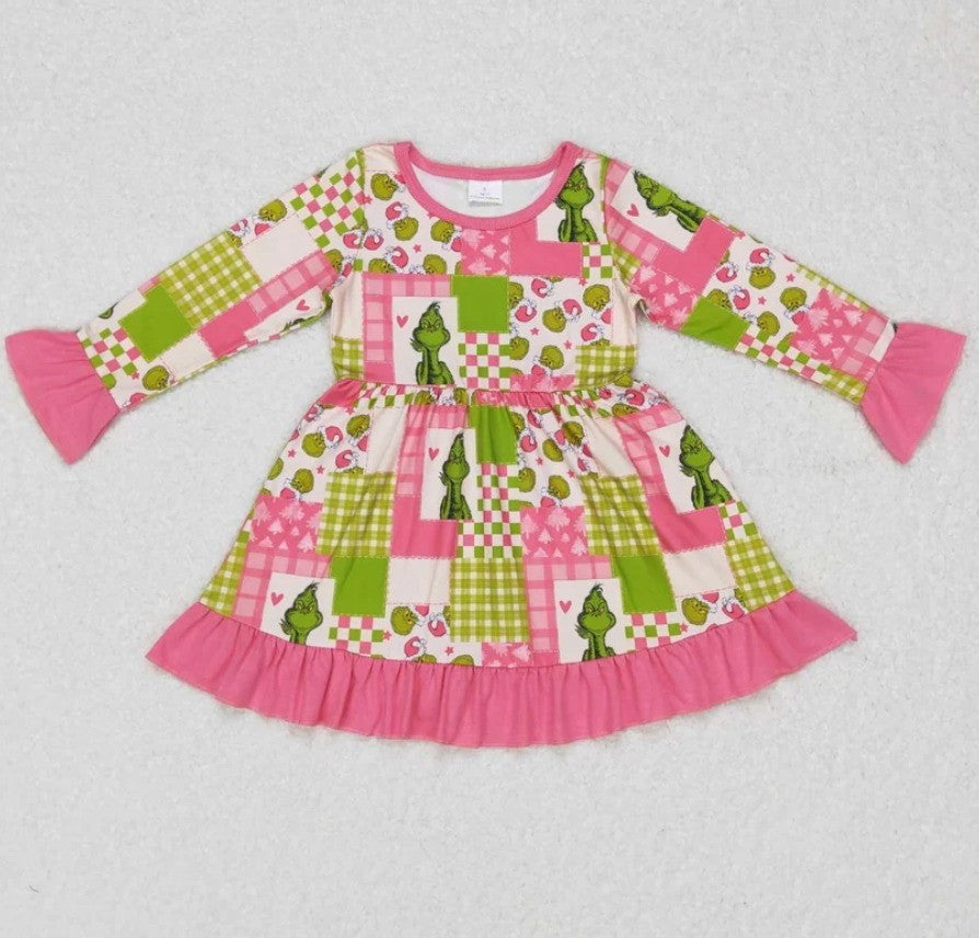 Patchwork Grinch Dress