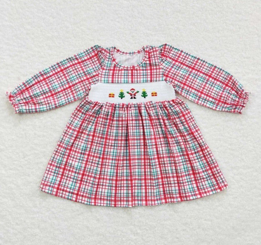 Plaid Smocked Santa Dress