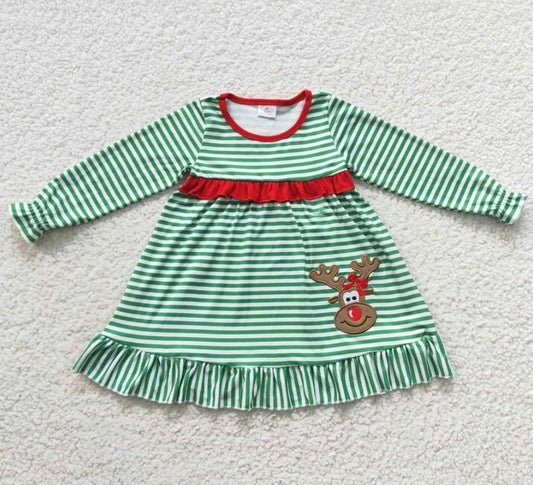 Striped Reindeer Dress