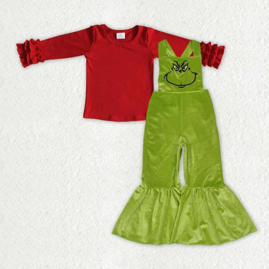 Grinch Overall Jumper Set