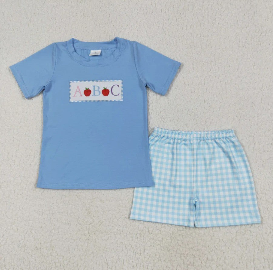 ABC Boys Gingham Set