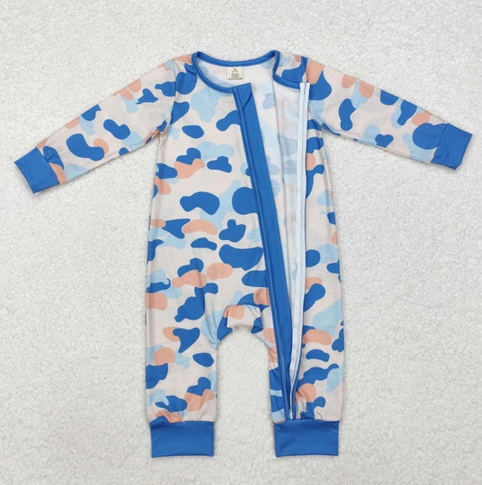 Blue Camo Bamboo Zippie