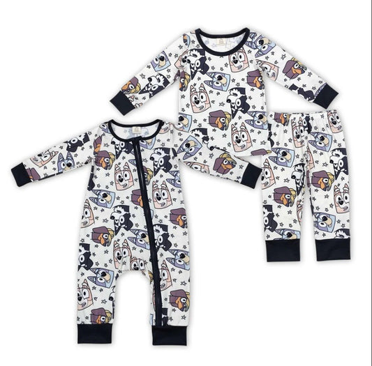 Blue dog friends bamboo set zippie