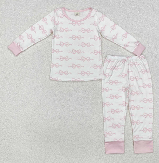 Pink Coquette Bow Bamboo Pajama Set