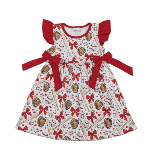 Baseball Bow Dress Sibling