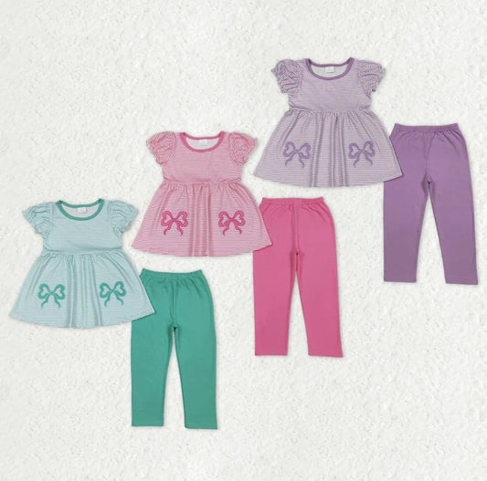 Stripe Bow Pant Set