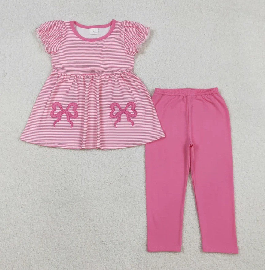 Stripe Bow Pant Set