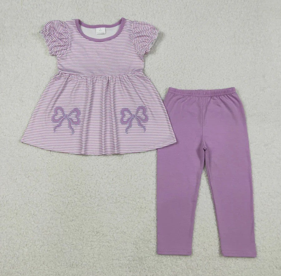 Stripe Bow Pant Set