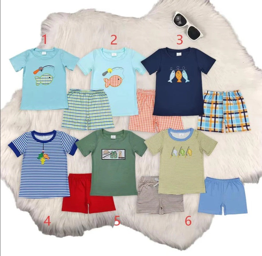 Boys Fishing Short Set Collection