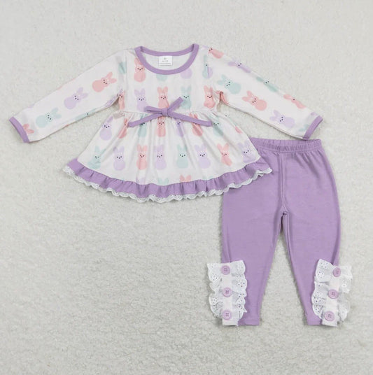 Purple Lace Bunny Pant Set