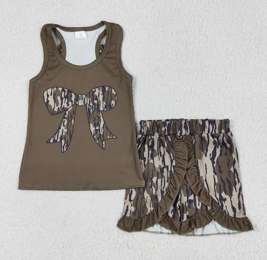 Camo Bow Short Set