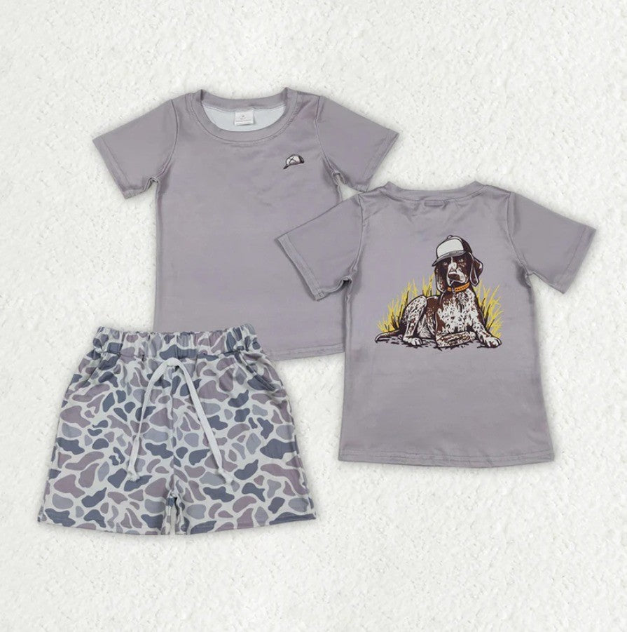 Grey Camo Hunting Dog Set