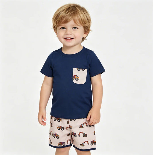 Navy Construction Short Set