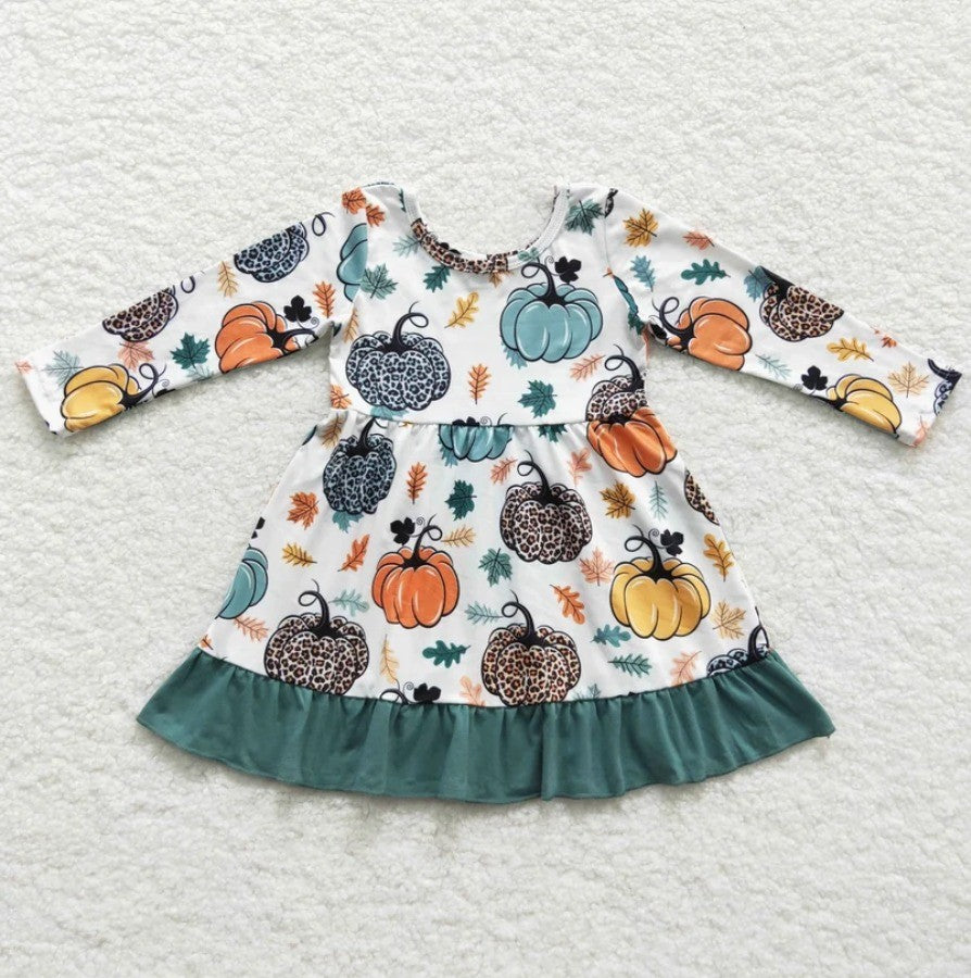 Teal Cheetah Pumkin Dress