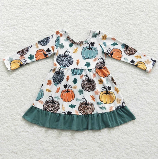 Teal Cheetah Pumkin Dress