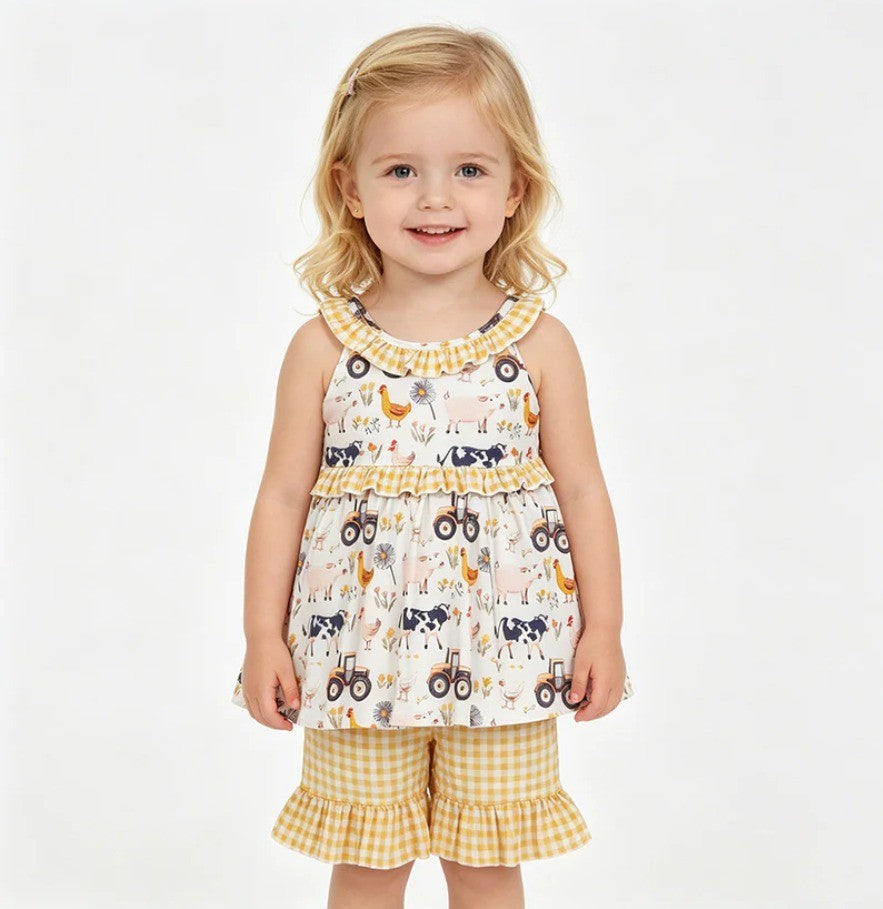 Yellow Farm Gingham Sibling Collection