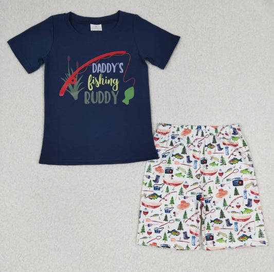 Daddys Fishing Buddy Short Set