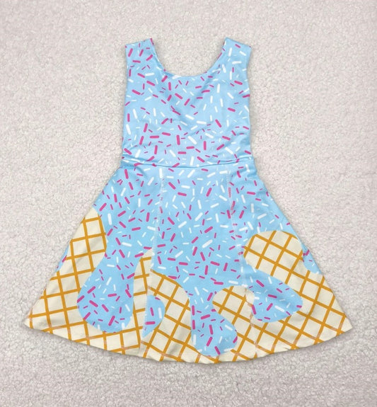 Ice Cream Sprinkles Blue Yoga Skort Dress