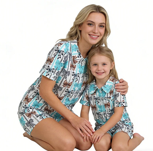 Mommy & Me Bow PJ Lounge Set