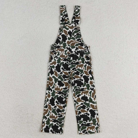 Denim Camo Overall Jeans