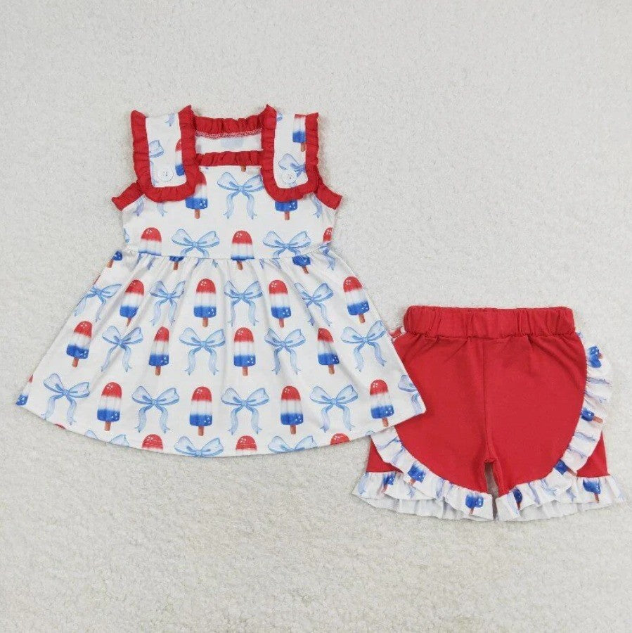 Popsicle 4th of July Romper Set
