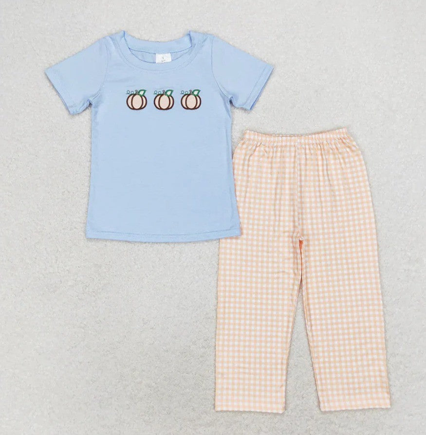 Embroidered Pumpkin Sibling Collection