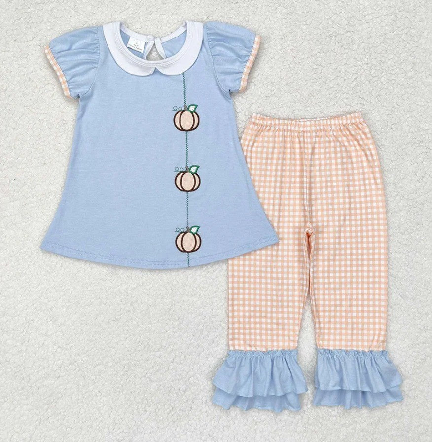 Embroidered Pumpkin Sibling Collection