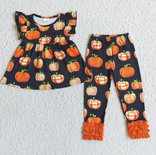 Plaid Pumpkin Tunic Set