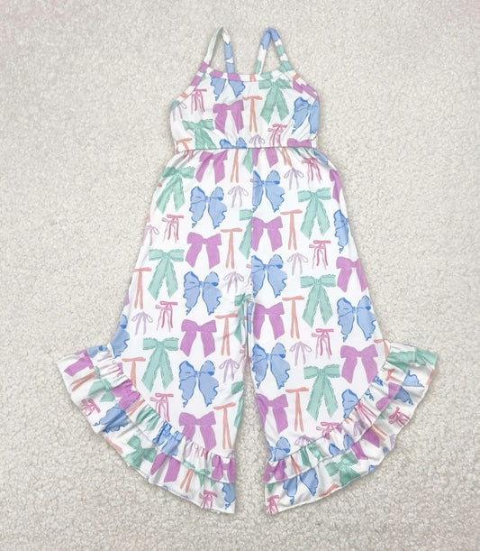 Purple Green Bow Jumpsuit
