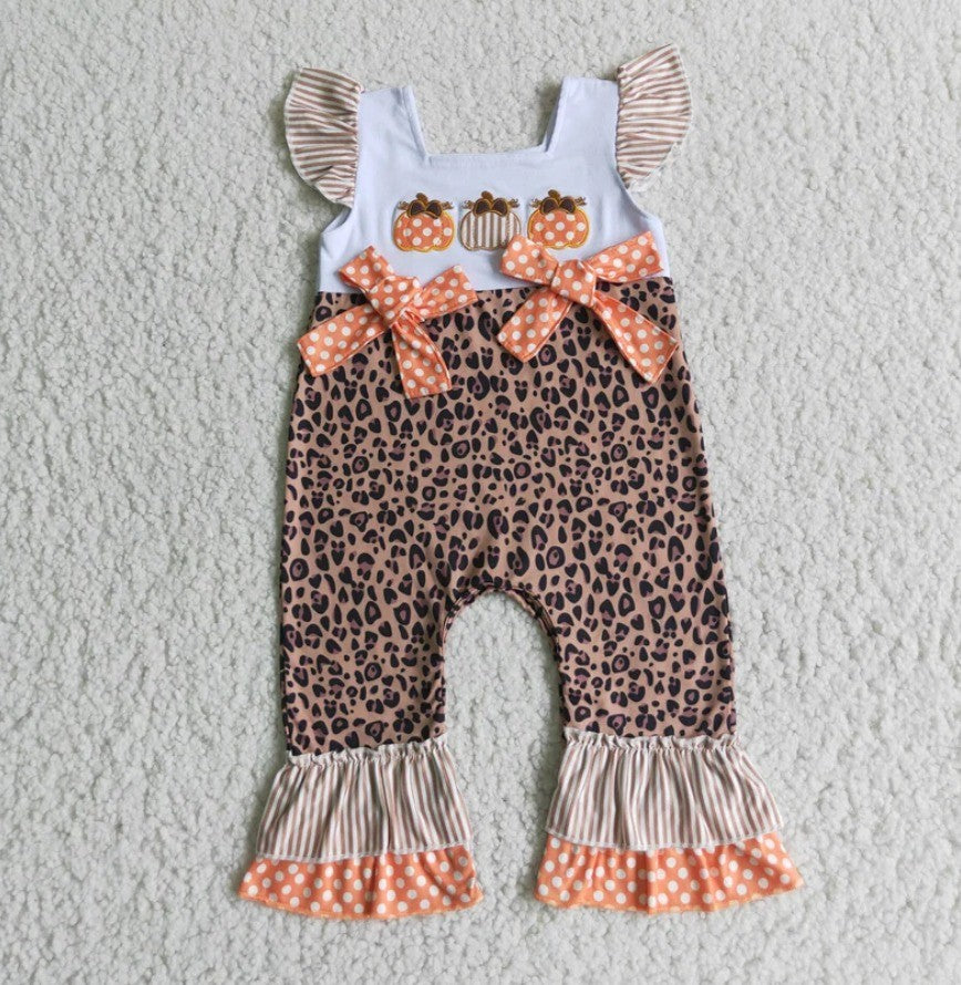 Cheetah Pumpkin Romper
