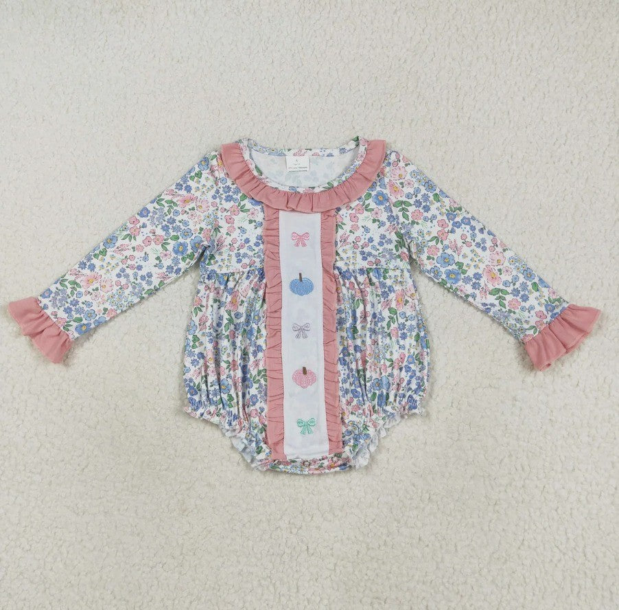 Floral Pumpkin Bubble Romper