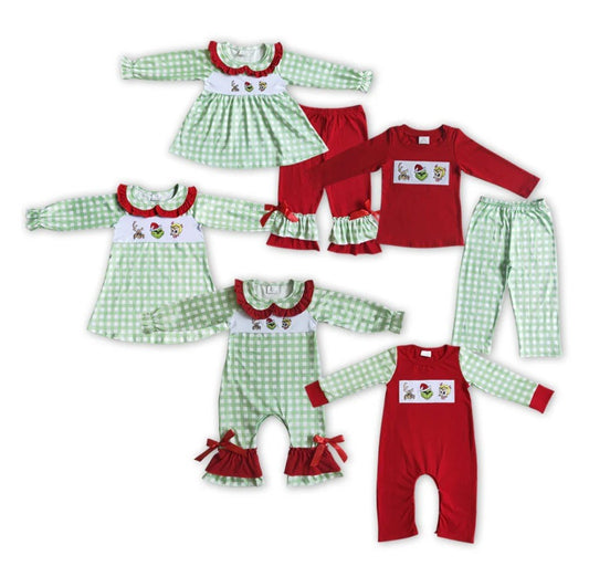 Grinch Gingham Sibling Collection